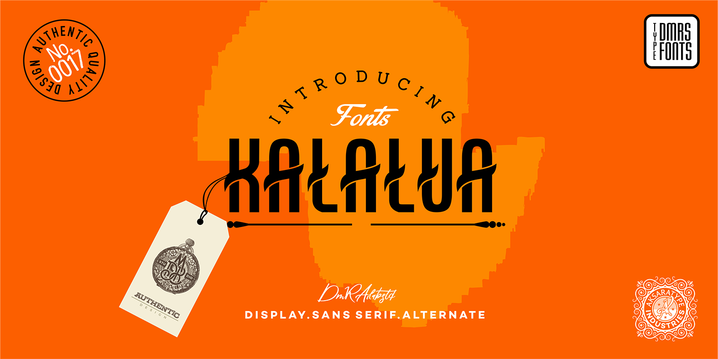Kalalua Sharp Italic Font preview